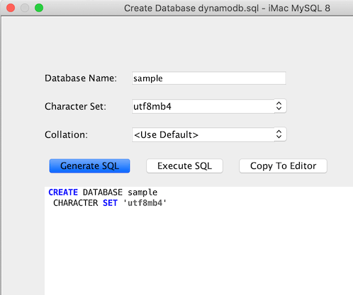 MySQL Create Database