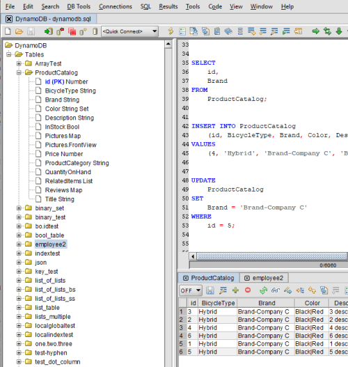 RazorSQL DynamoDB SQL GUI Tool for Windows / Linux