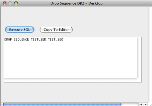 DB2 Drop Sequence