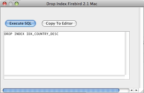 Firebird Drop Index