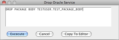 Oracle Drop Package Body