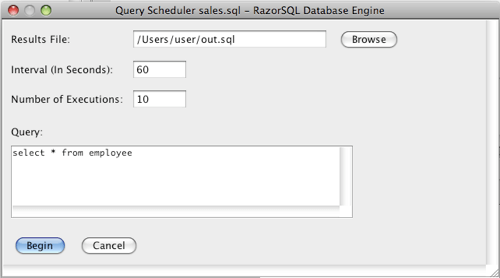 SQL Query Scheduler