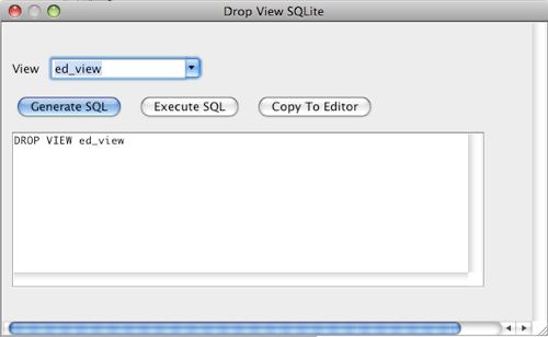 SQLite Drop View