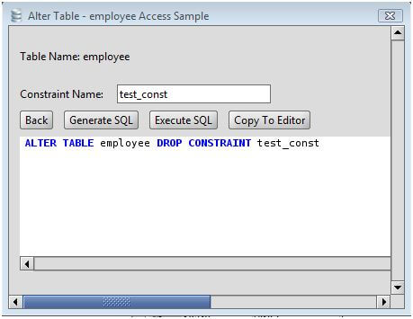 MS Access Drop Constraint