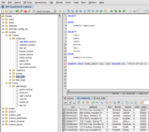 Cassandra Database Client