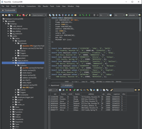CockroachDB GUI Tool