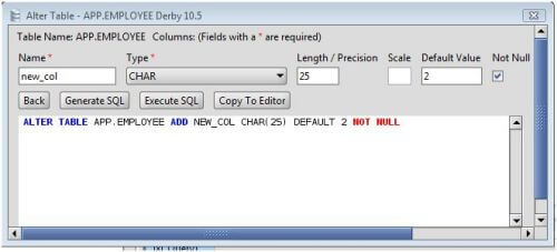 Derby Add Column
