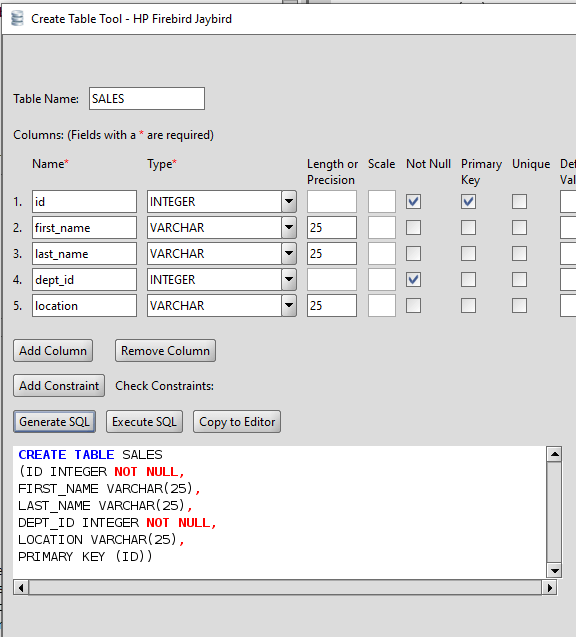 Firebird SQL Editor