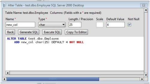MS SQL Server Add Column