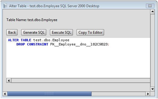 MS SQL Server Drop Foreign Key