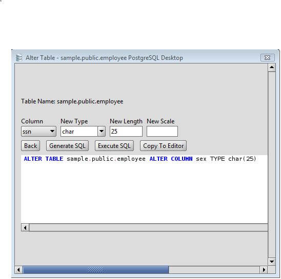 PostgreSQL Change Column Type